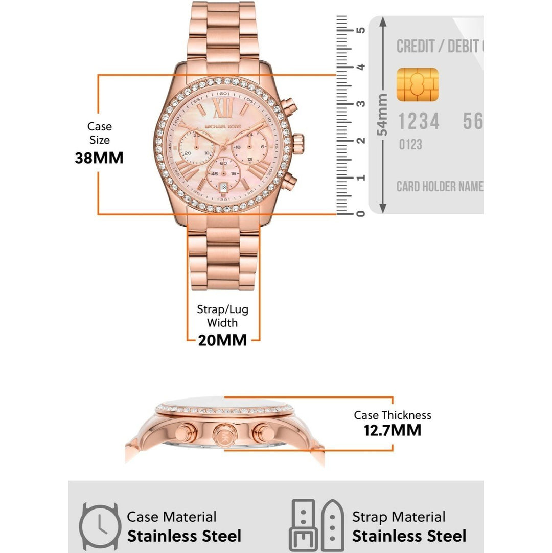 Michael Kors Lexington Analog Pink Dial Women's Watch-MK7242