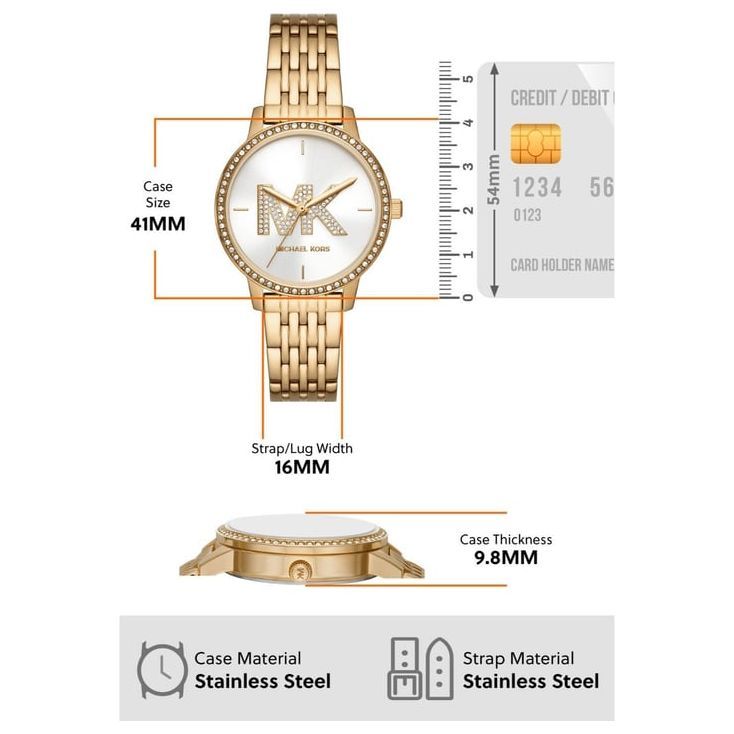 MICHAEL Michael Kors Outlet Melissa Analog Watch for Women With Bracelet MK1051SET