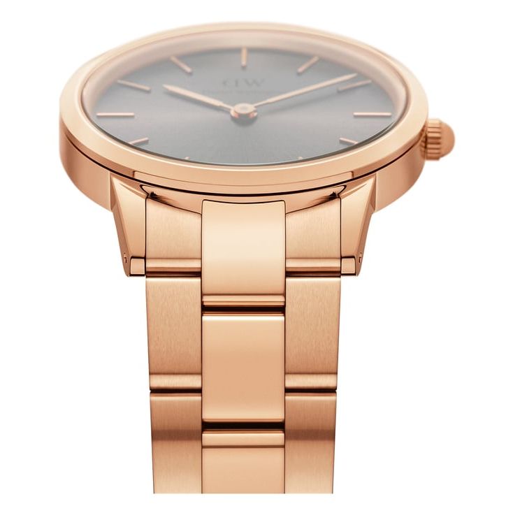 Iconic Unisex Grey Round Dial Analog Watch - DW00100332