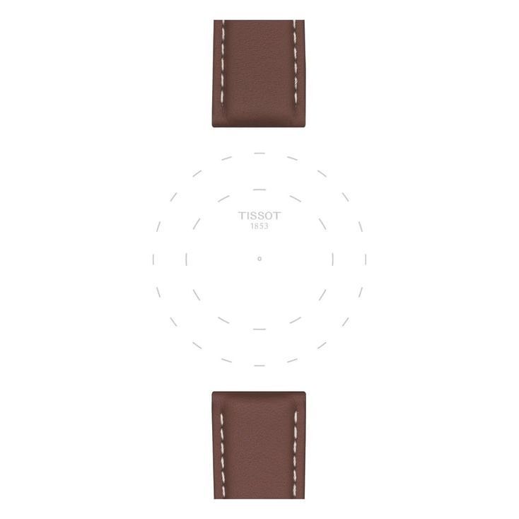Tissot Official Brown Leather Strap Lugs 21 mm-T852044597