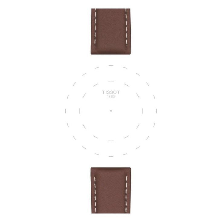 Tissot Official Brown Leather Strap Lugs 21 mm-T852044597
