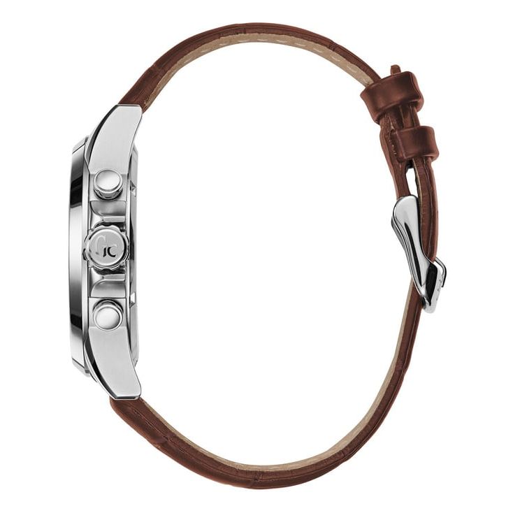 Guess Collection Esquire Silver Round Dial Analog Men Watch Y08005G1