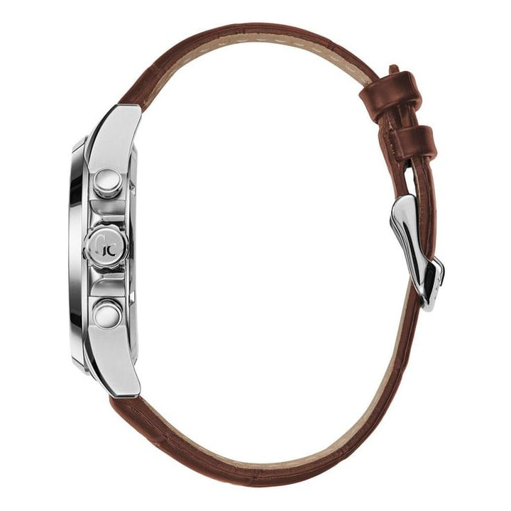 Guess Collection Esquire Silver Round Dial Analog Men Watch Y08005G1