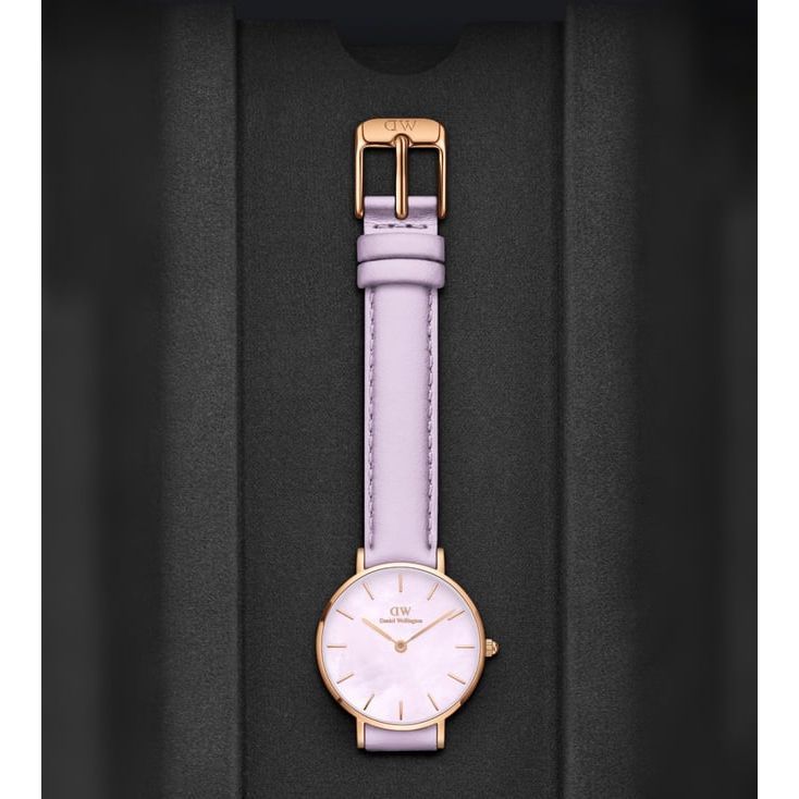Daniel Wellington Petite Women Purple Round Dial Analog Watch - DW00100634K