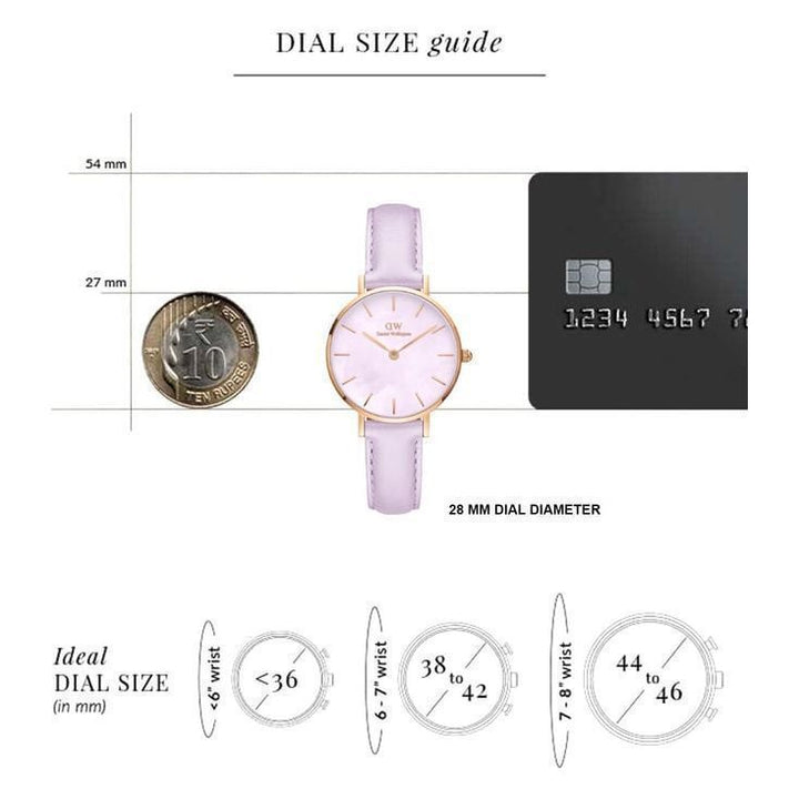 Daniel Wellington Petite Women Purple Round Dial Analog Watch - DW00100634K