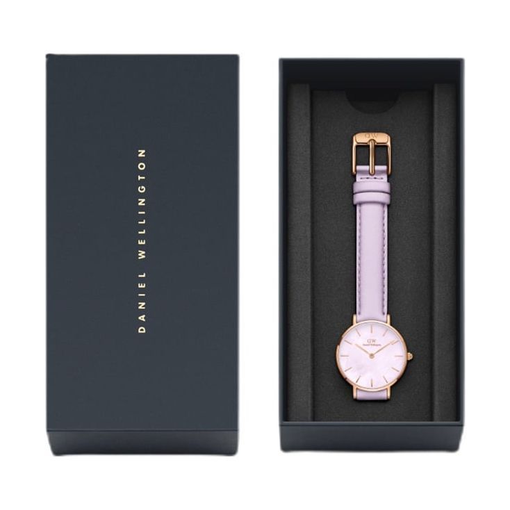 Daniel Wellington Petite Women Purple Round Dial Analog Watch - DW00100634K