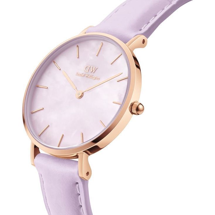 Daniel Wellington Petite Women Purple Round Dial Analog Watch - DW00100634K