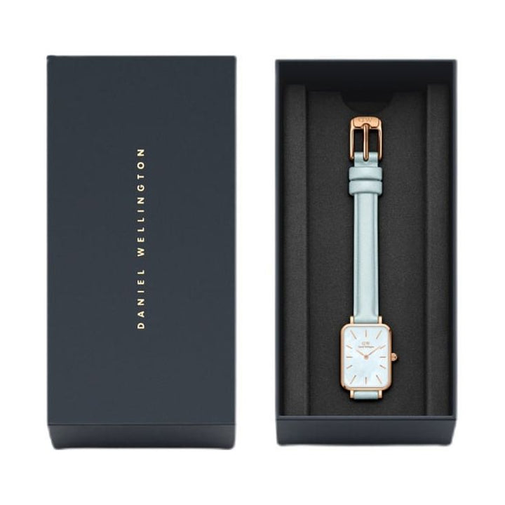 Daniel Wellington Quadro Women Blue Rectangle Dial Analog Watch - DW00100638K