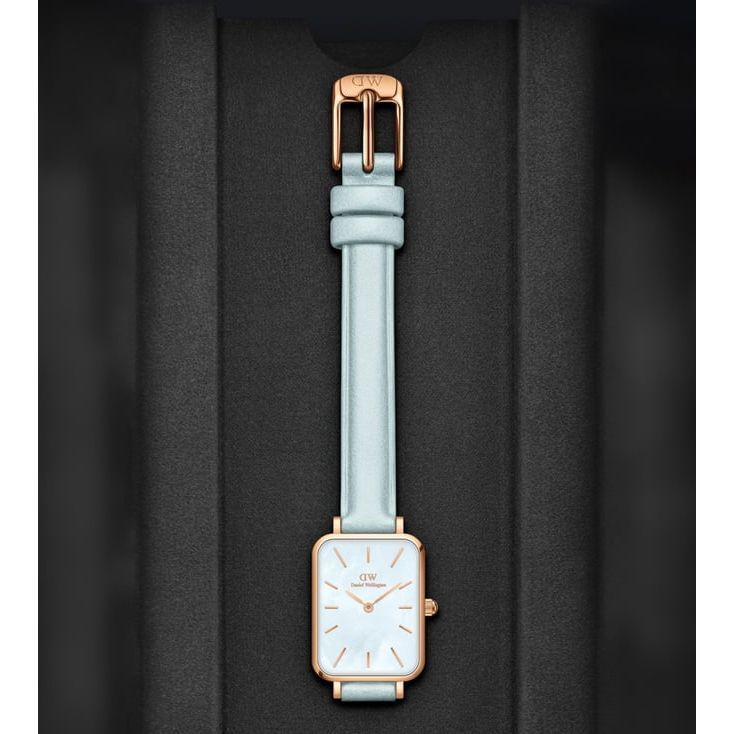 Daniel Wellington Quadro Women Blue Rectangle Dial Analog Watch - DW00100638K