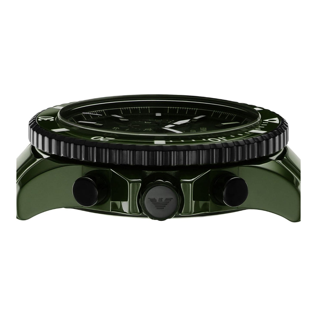 Emporio Armani Chronograph Green Ceramic Watch AR70011