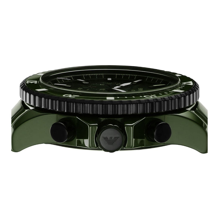 Emporio Armani Chronograph Green Ceramic Watch AR70011