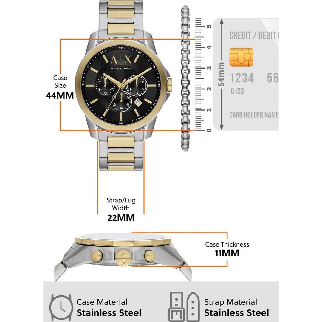 Armani Exchange AX7148SET Chronograph Watch for Men With Bracelet