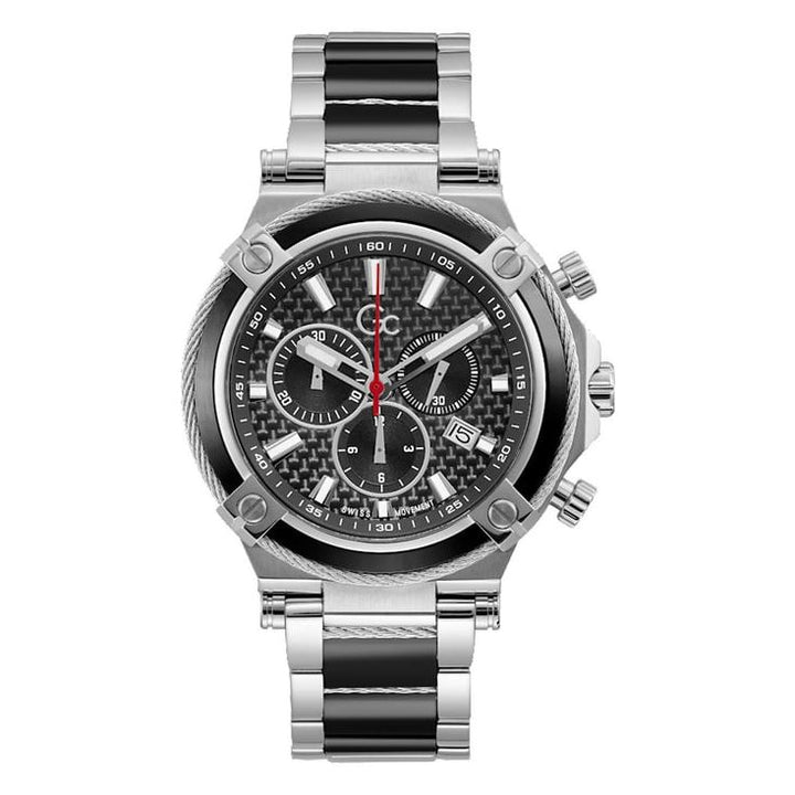 Guess Collection CableSport Black Round Dial Analog Men Watch Y89001G2MF