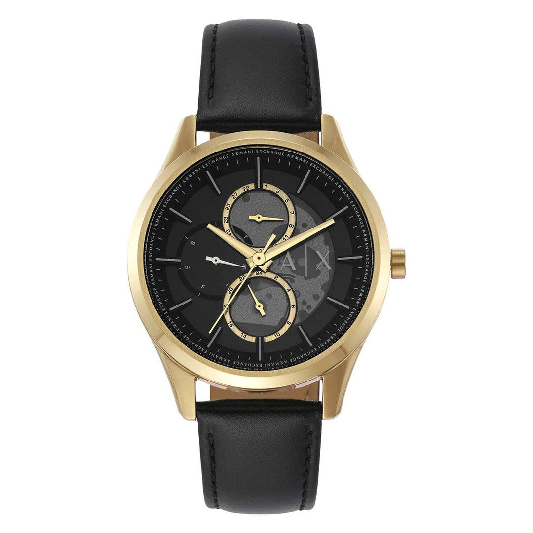 Armani Exchange Gold Watch Black Face Mens Armani Exchange AX1876