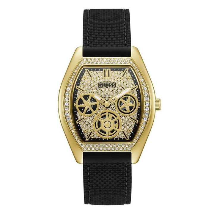 STATURE Men Black Rectangle Dial Analog Watch - U1381G1M