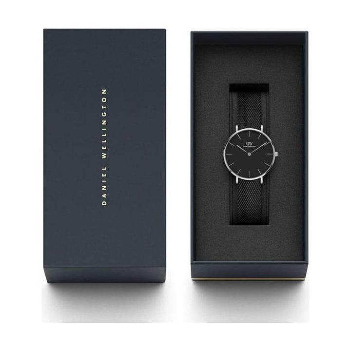 Daniel Wellington Petite Women Black Round Dial Analog Watch - DW00100202K