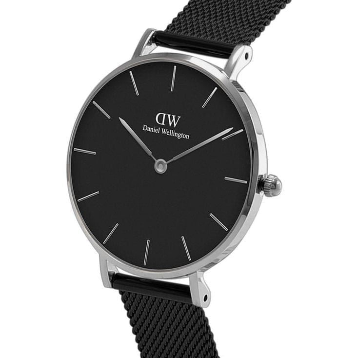Daniel Wellington Petite Women Black Round Dial Analog Watch - DW00100202K