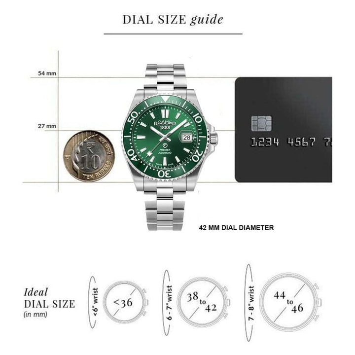 Roamer 986983 41 75 20 Premier Luminous 25 Jewels Automatic Watch for Men