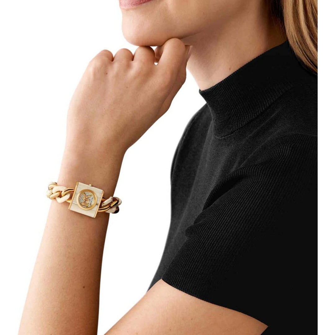 Michael Kors MK4809 Mk Chain Lock Analog Watch for Women