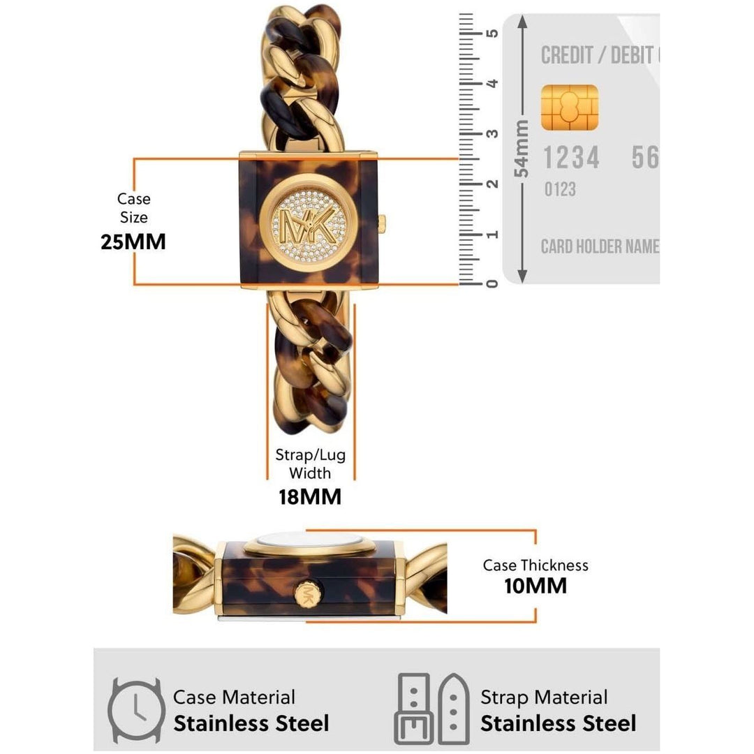 Michael Kors MK4808 Mk Chain Lock Analog Watch for Women