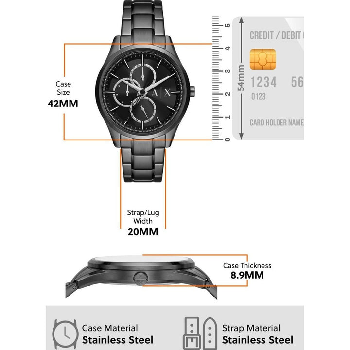 Armani Exchange AX7154SET Dante Chronograph Watch for Men with Bracelet