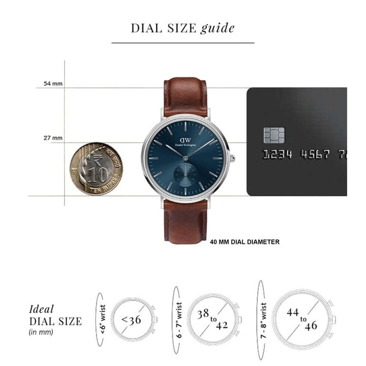 Classic Men Blue Round Dial Analog Watch - DW00100709K