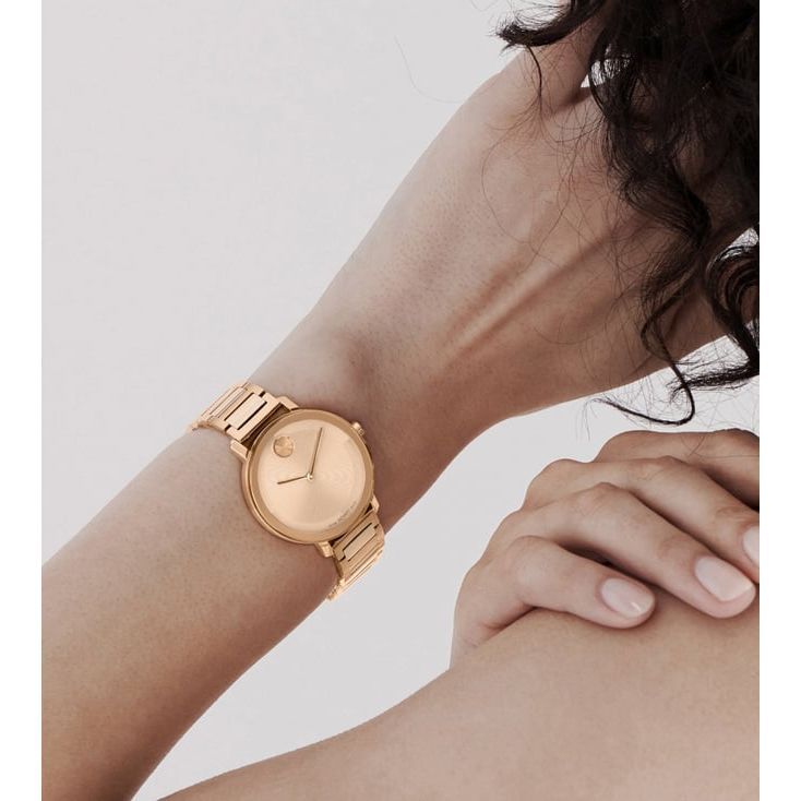 Movado Bold Evolution Rose Gold Analog Watch for Women