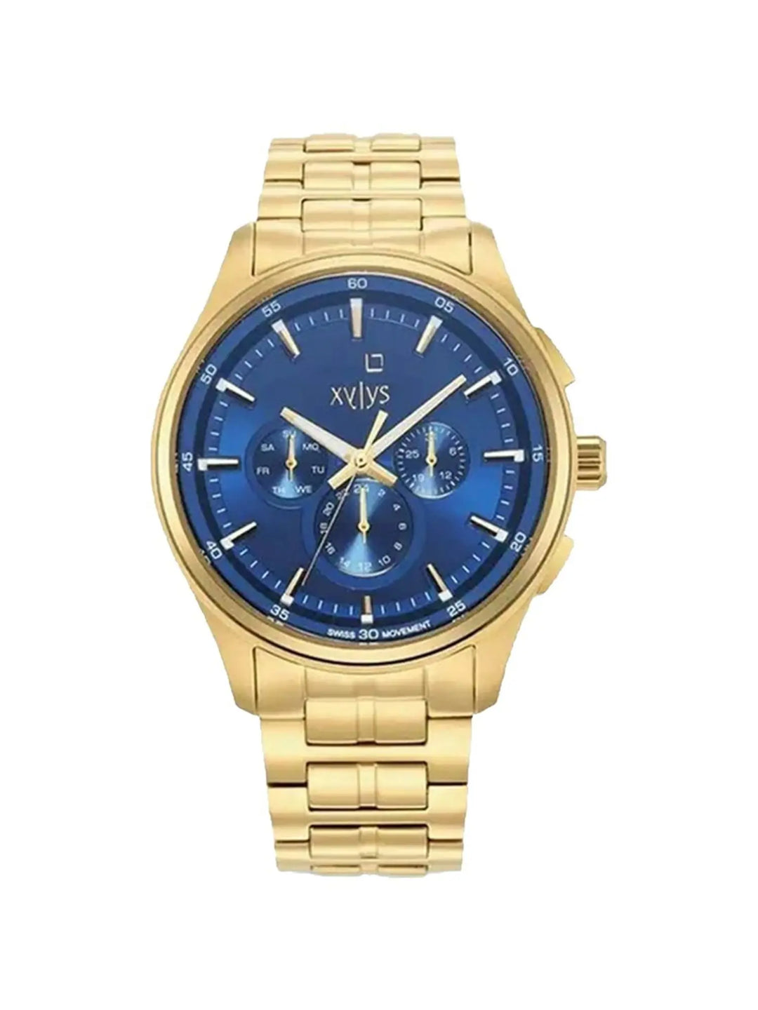 Xylys Swiss Multifunction Two Toned Stainless Steel Grey Dial Watch