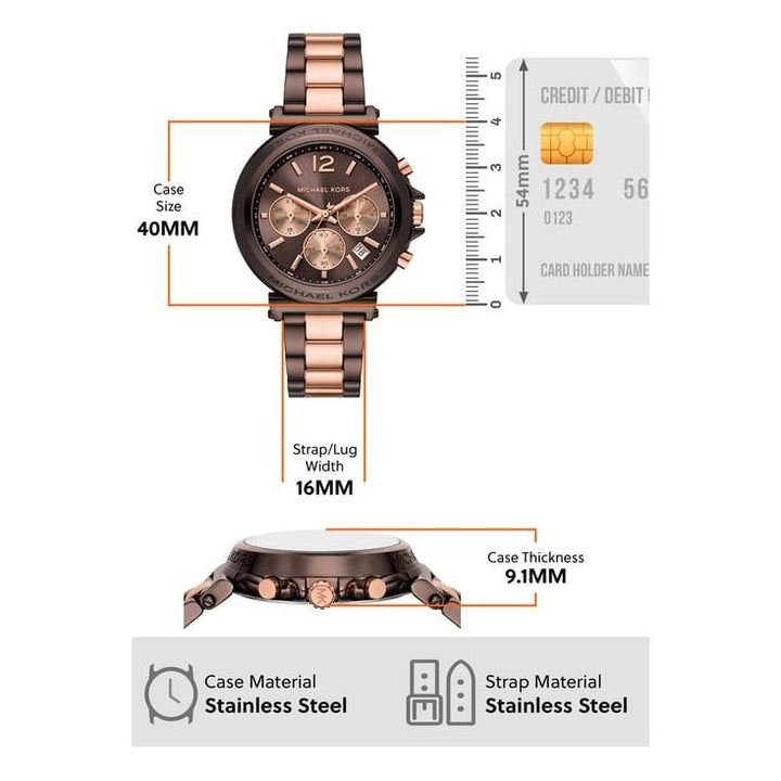 Michael Kors  Maren Chronograph Watch for Women MK7496