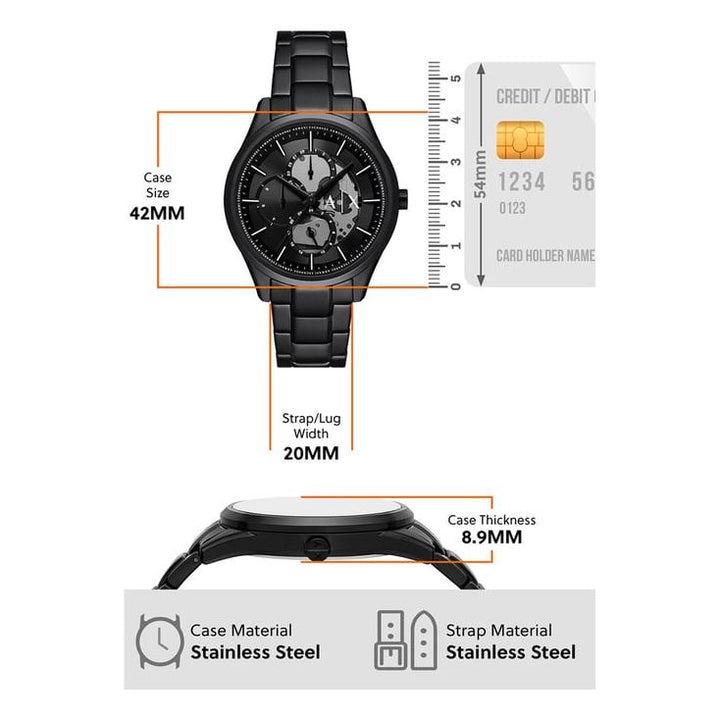 AX7160SET Analog Watch for Men With Necklace