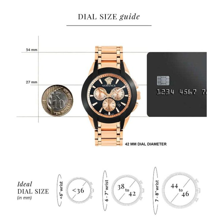 VEM800318 Character Round Chronograph Watch For Men