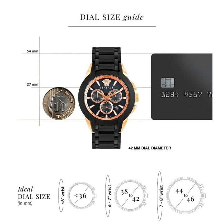 VEM800418 Character Round Chronograph Watch For Men