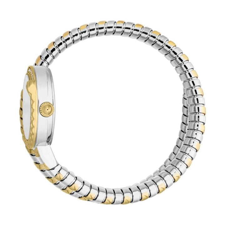 Just Cavalli Women's Cerchio Snake Analog Watch: Elegant Two-Tone Stainless Steel, Water Resistant
