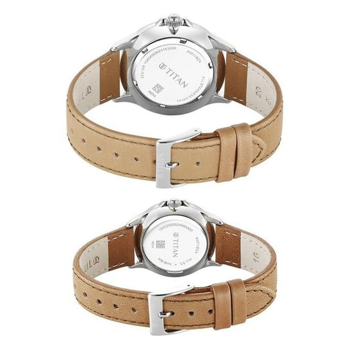 Titan 9401194211SL01 Modern Bandhan 7 Phase 1 Analog Couple Watch