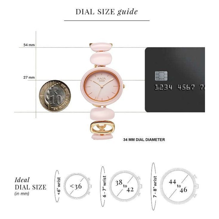 Titan 95146KD07 Ceramic s Upgrades Analog Watch for Women