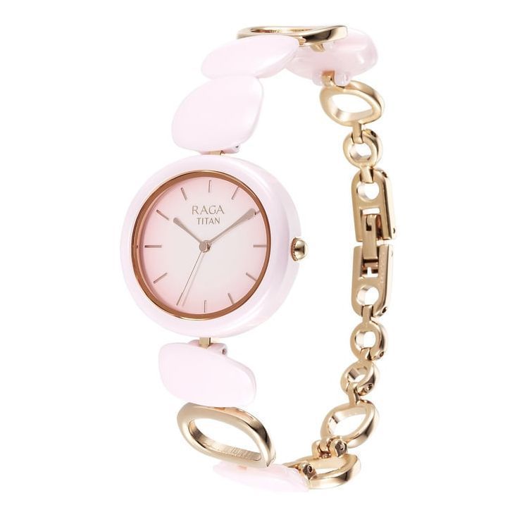 Titan 95146KD07 Ceramic s Upgrades Analog Watch for Women