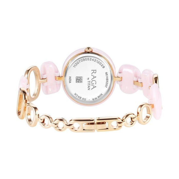 Titan 95146KD07 Ceramic s Upgrades Analog Watch for Women