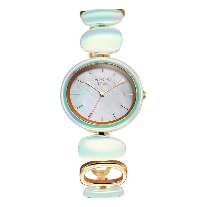 Titan 95146KD04 Ceramic s Upgrades Analog Watch for Women