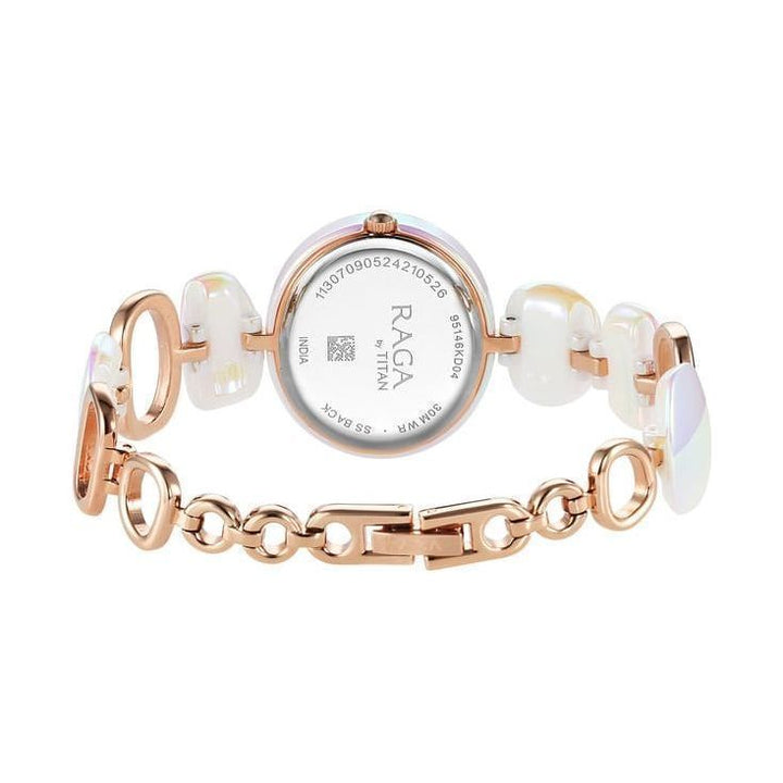 Titan 95146KD04 Ceramic s Upgrades Analog Watch for Women