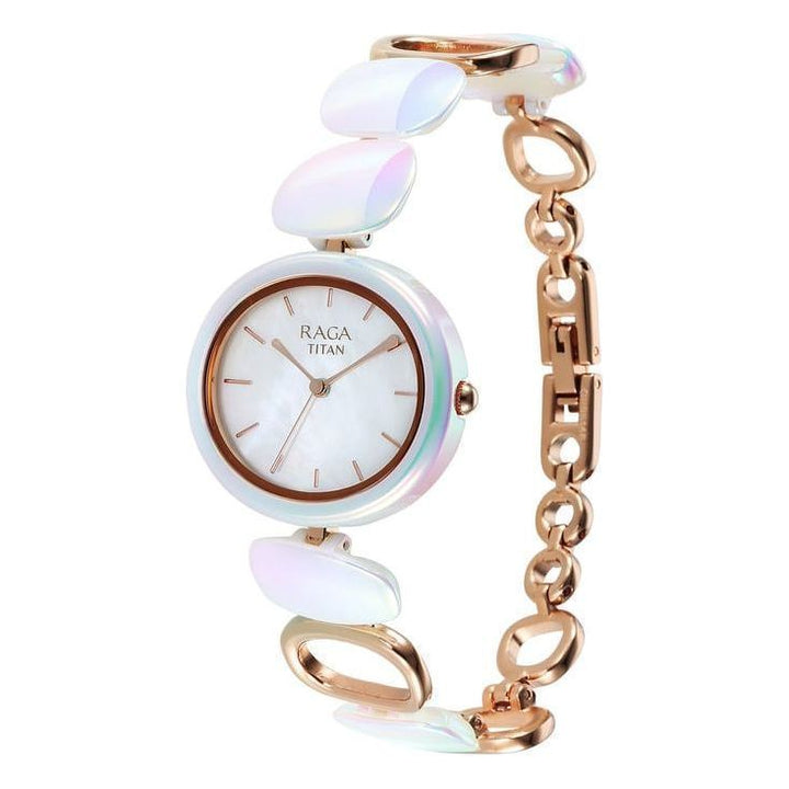 Titan 95146KD04 Ceramic s Upgrades Analog Watch for Women