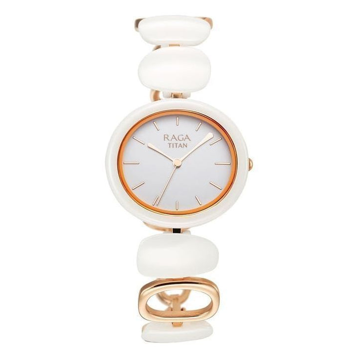 Titan 95146KD05 Ceramic s Upgrades Analog Watch for Women