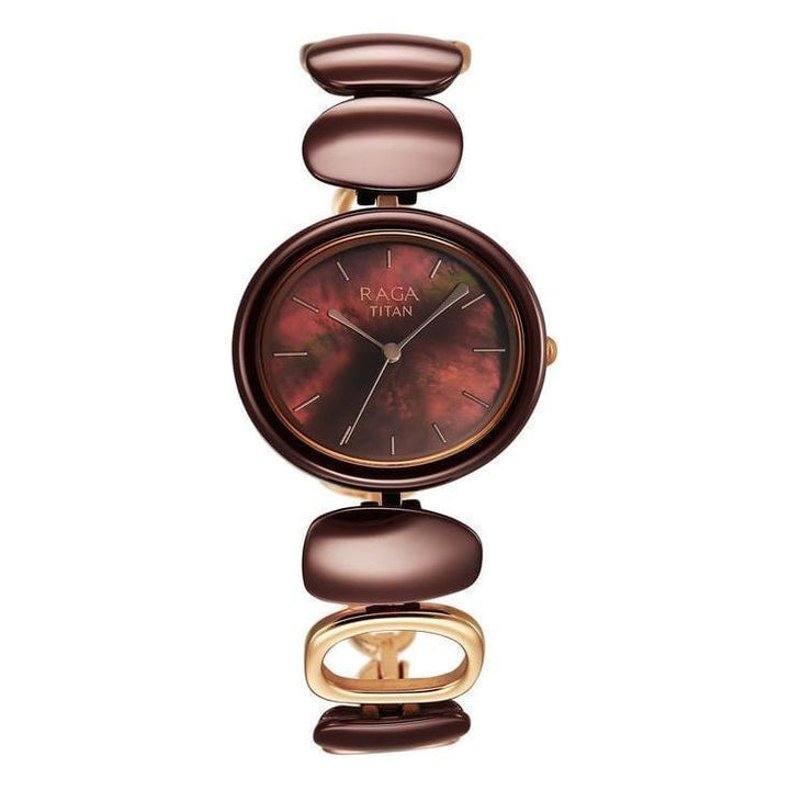 Titan 95146KD06 Ceramic s Upgrades Analog Watch for Women