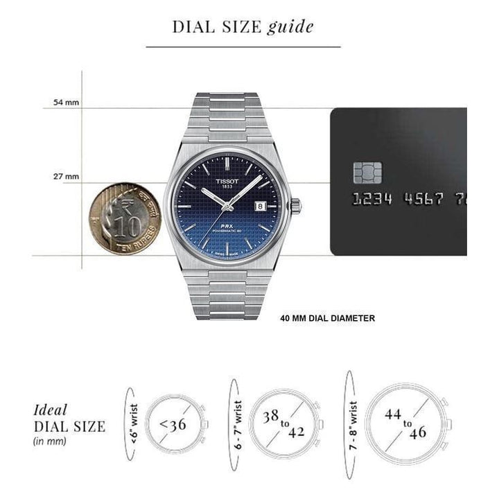 Tissot T1374071105101 T-Classic PRX Powermatic 80 Automatic Watch for Men