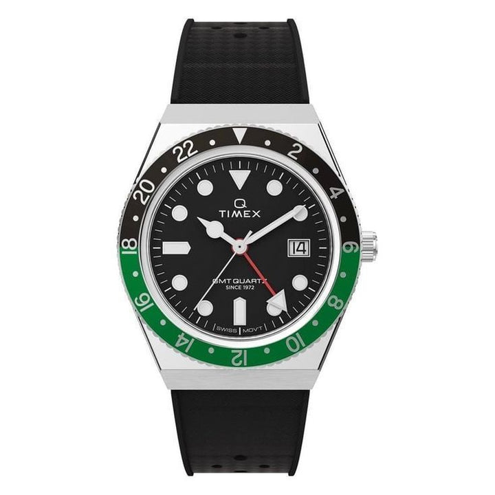 TIMEX Q TIMEX Men Black Round Dial Analog Watch - TW2W57500UJ