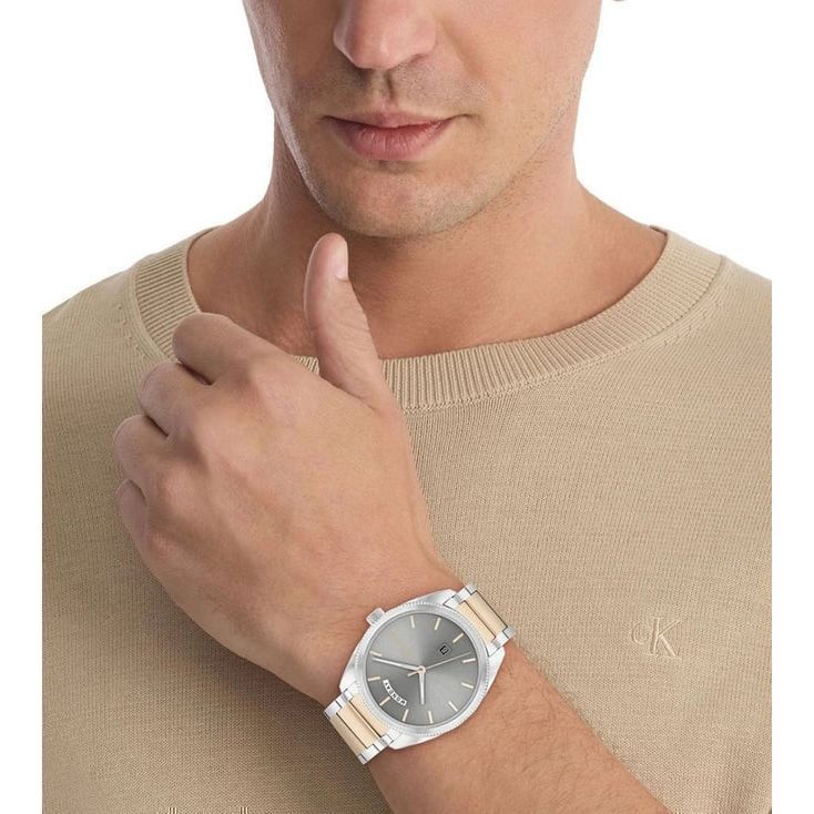 CALVIN KLEIN Men Progress Quartz Date