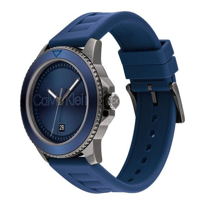 CALVIN KLEIN Men Aqueous Quartz Date