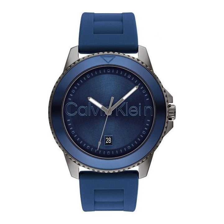 CALVIN KLEIN Men Aqueous Quartz Date
