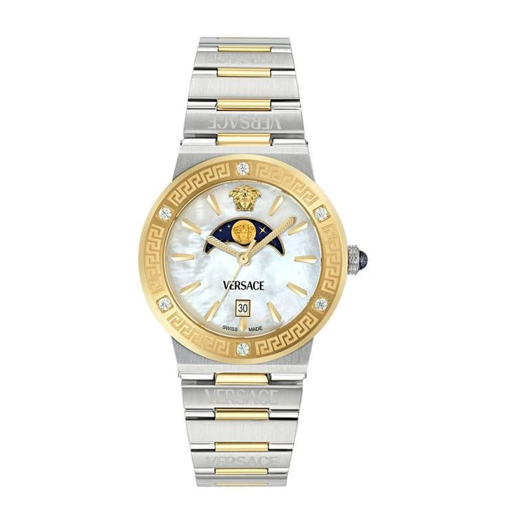 Greca Logo Moonph Unisex Quartz Date