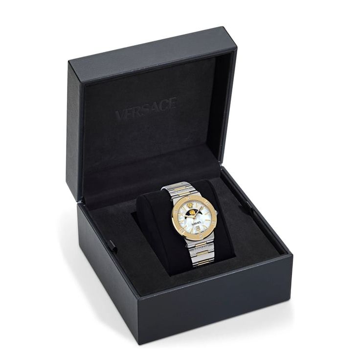 Greca Logo Moonph Unisex Quartz Date