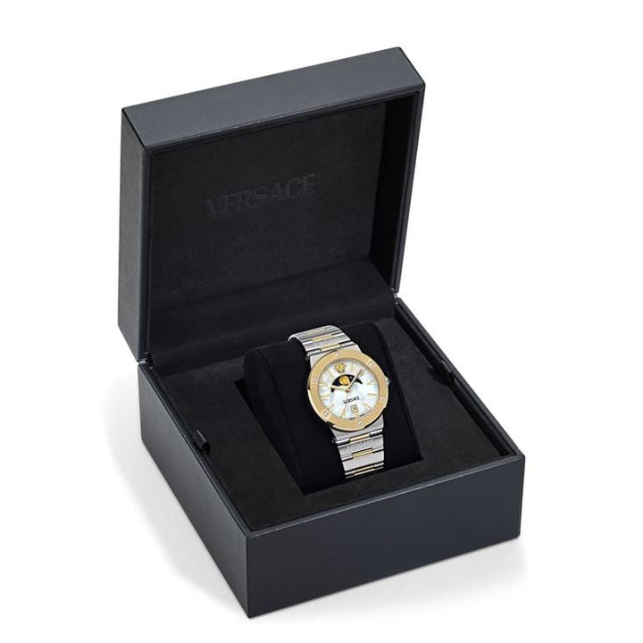 Greca Logo Moonph Unisex Quartz Date